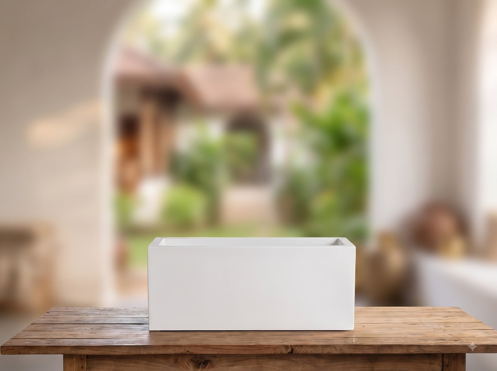 White rectangular planter styling ideas for premium spaces