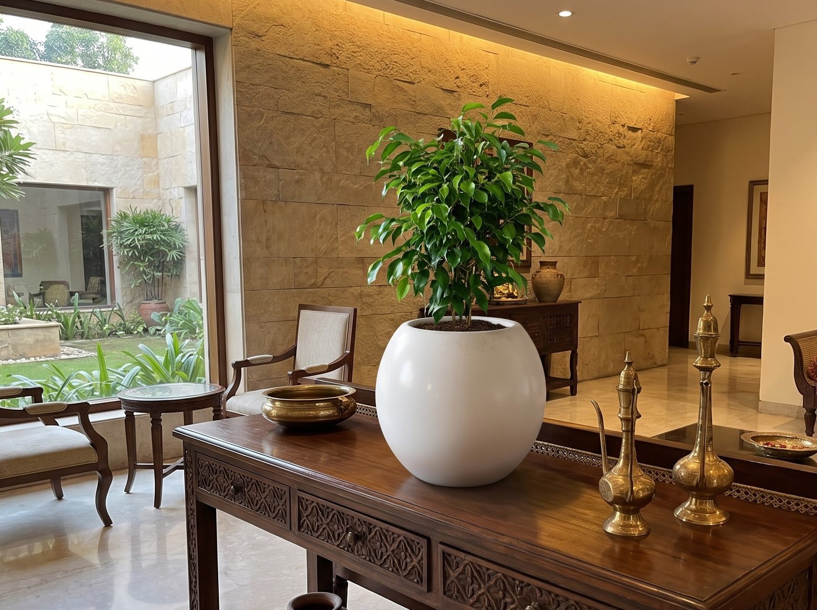 Planter on Lobby Table