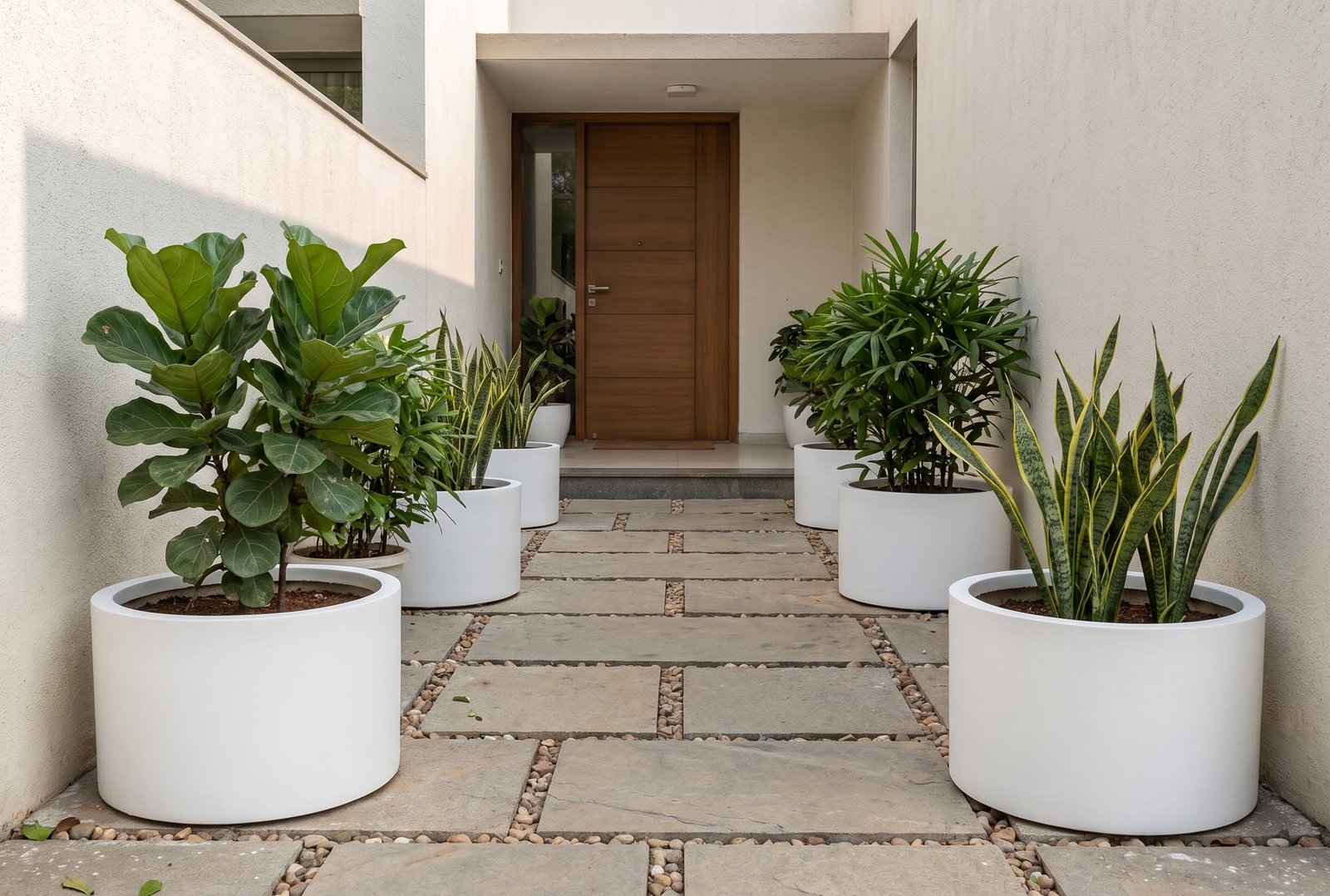 Modern Pathway Planters