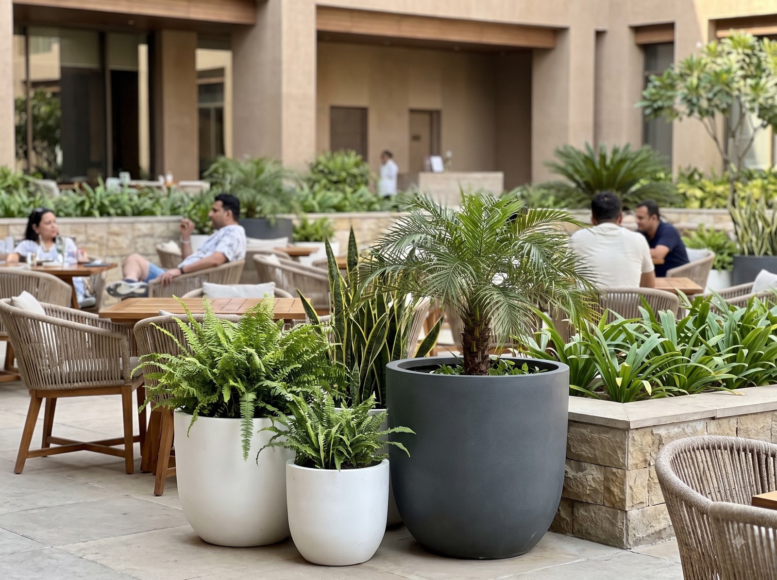 Hotel outdoor seating variation