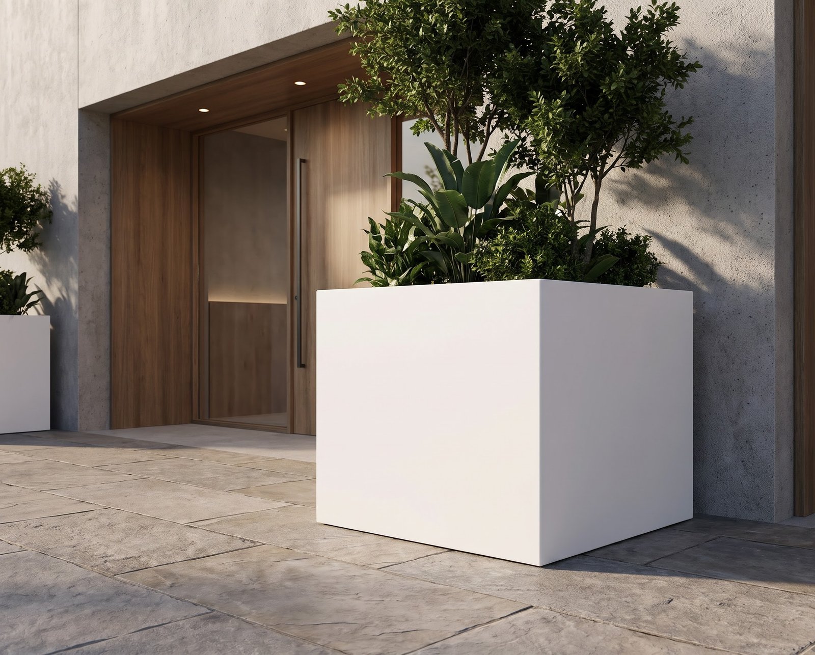 Large Planter Outside Restaurant