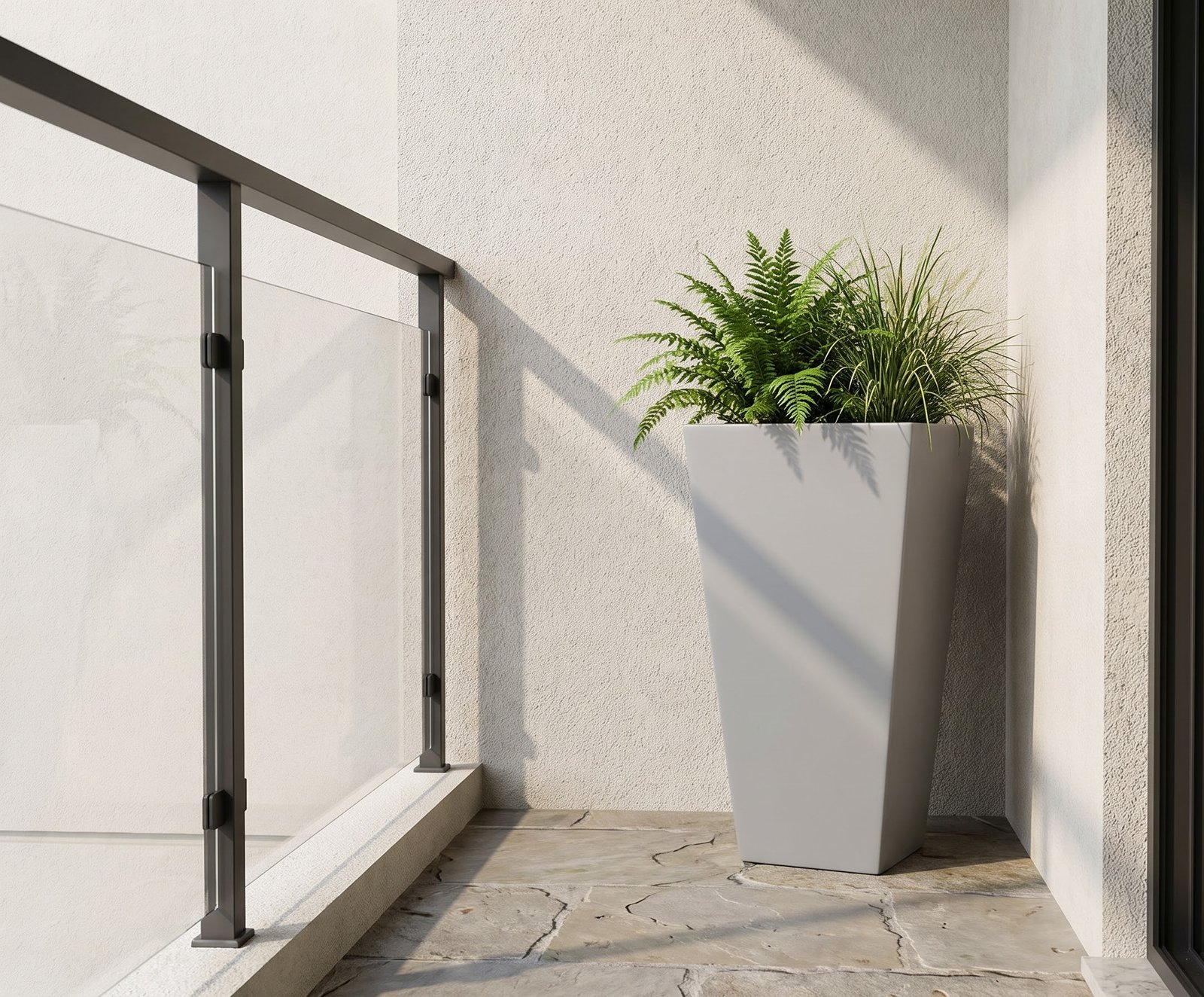 Modern Home Balcony with Planter