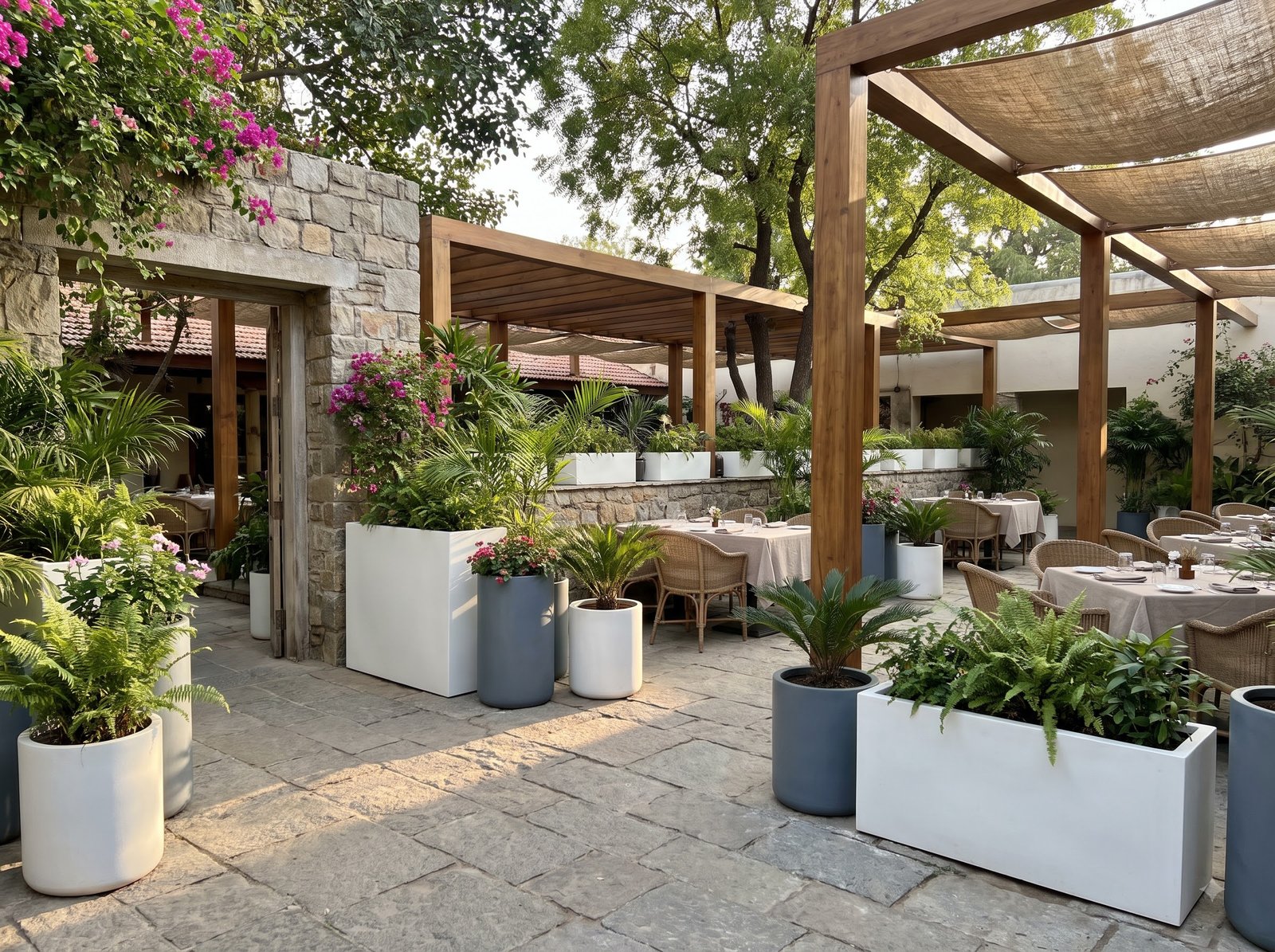Pergola courtyard