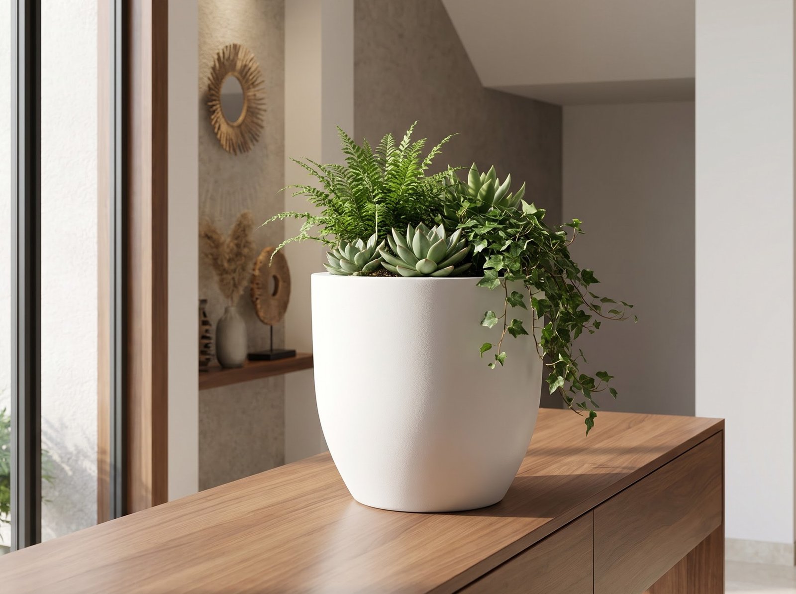 Kiwi Planter on Home Entrance Console