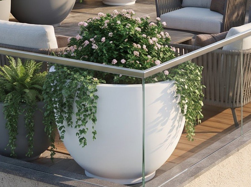 Planters on Modern Rooftop