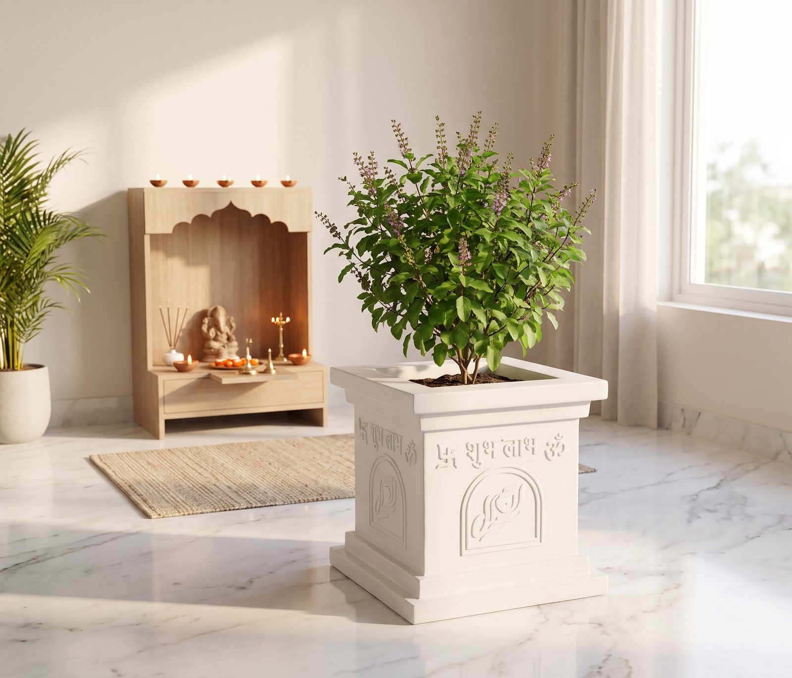 Custom Finished Tulsi Planter